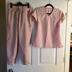 Jaanuu Pink XS Scrubs Joggers